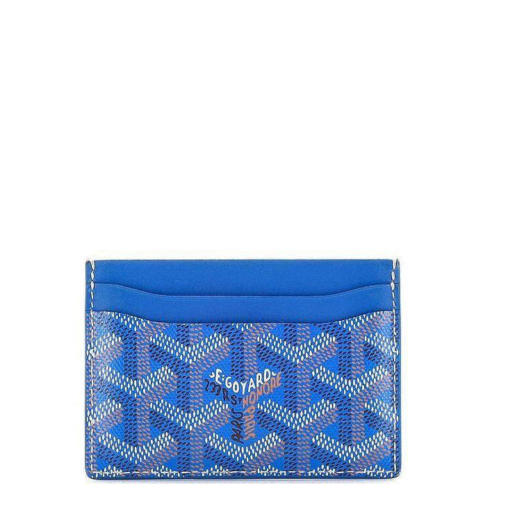 Blue Monogram Card Holder
